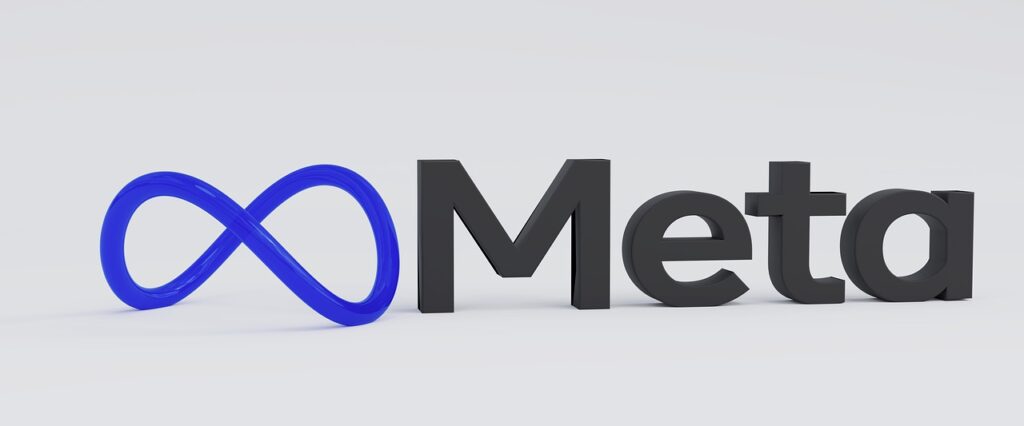 Meta logo in Blue color, founder of Diem Project